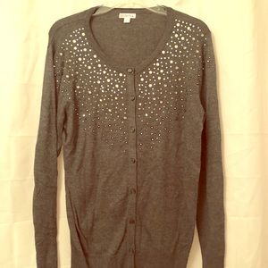 Gray sequined sweater